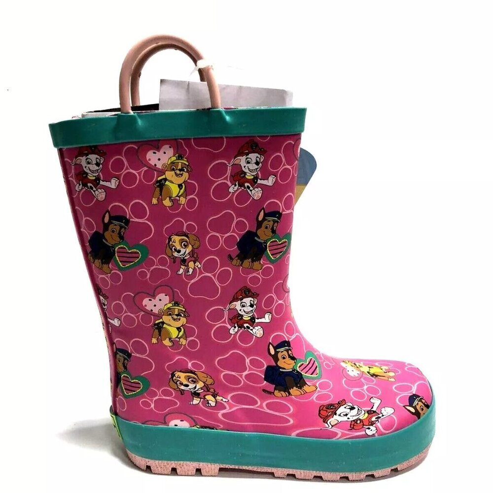 Western Chief Paw Pink Rain Boots Size 11 M Youth